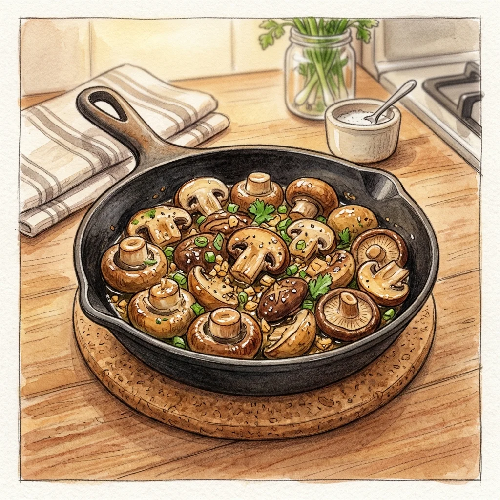 氣炸蒜香菇類成品圖