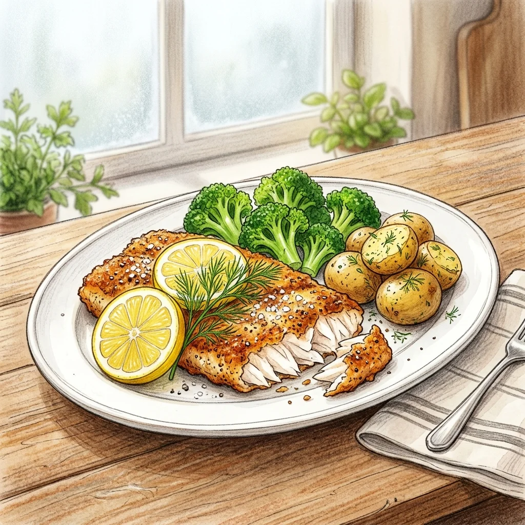 氣炸檸檬魚排成品圖