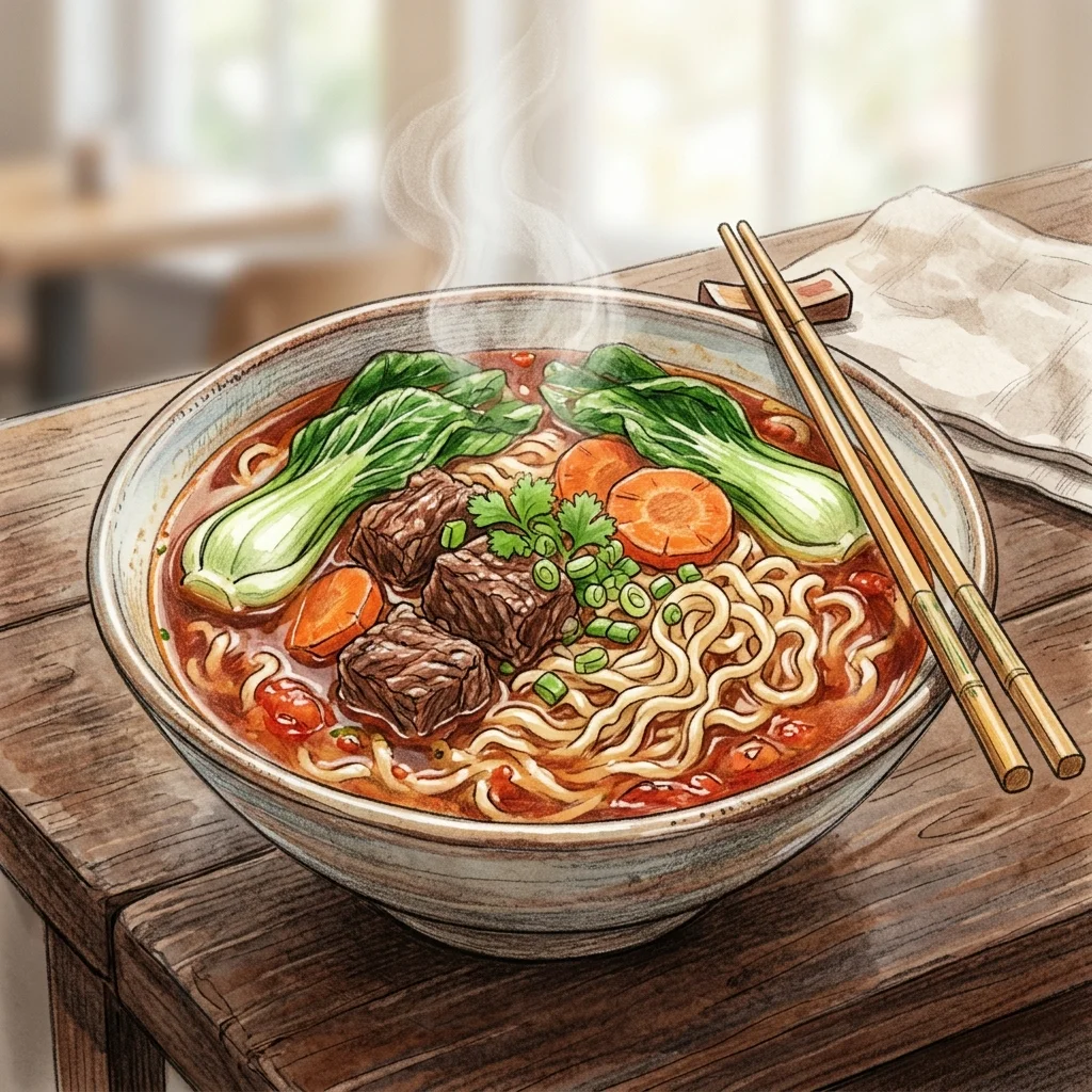 番茄牛肉麵成品圖