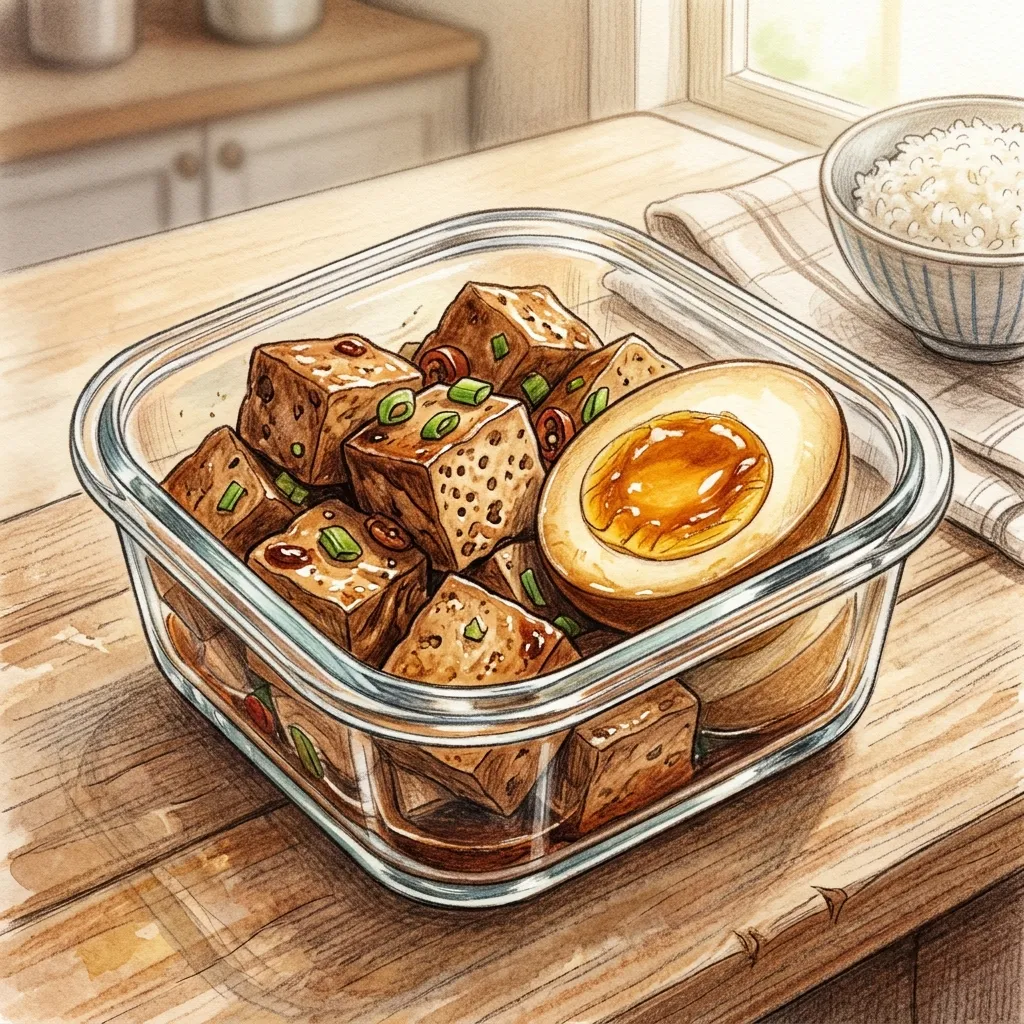 お弁当向け豆腐と卵の煮込み成品圖