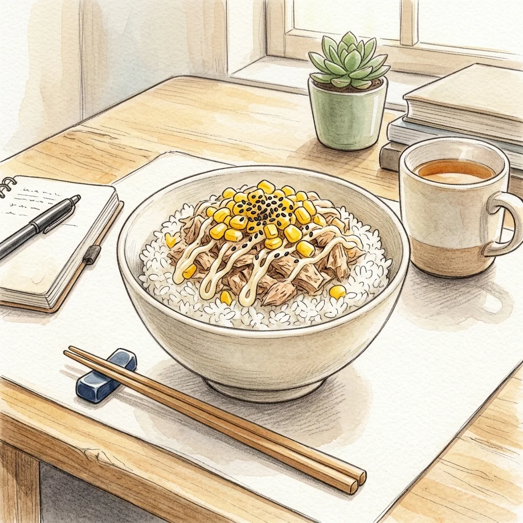 鮪魚罐頭飯成品圖