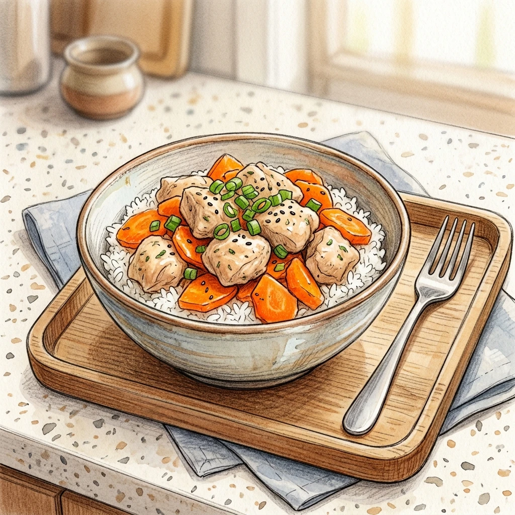 胡蘿蔔雞胸飯成品圖