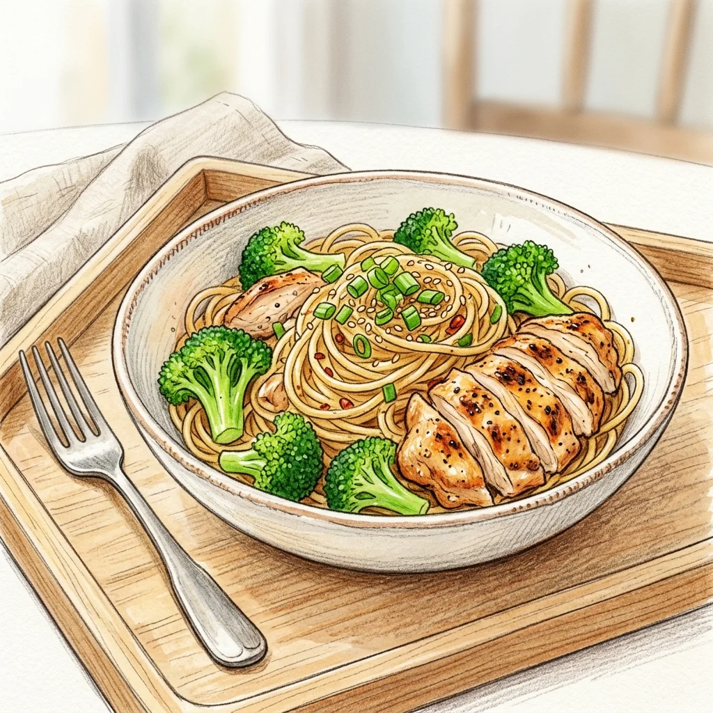 雞胸青花義大利麵成品圖