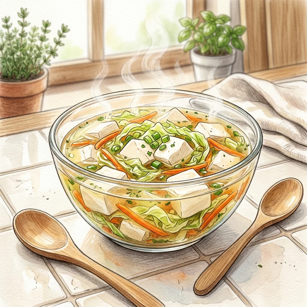 豆腐蔬菜清湯成品圖