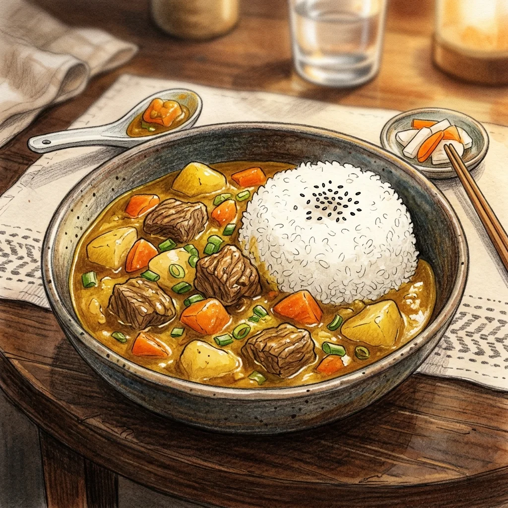 咖哩牛肉飯成品圖