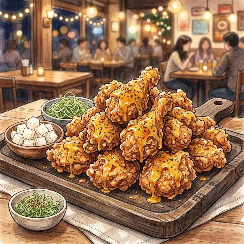 肯瓊醬韓式炸雞成品圖