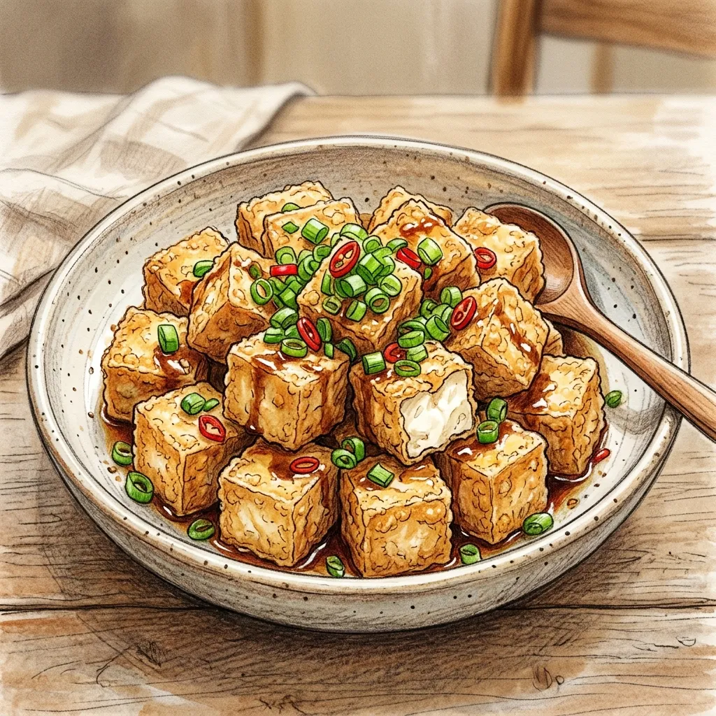 黃金酥炸嫩豆腐成品圖