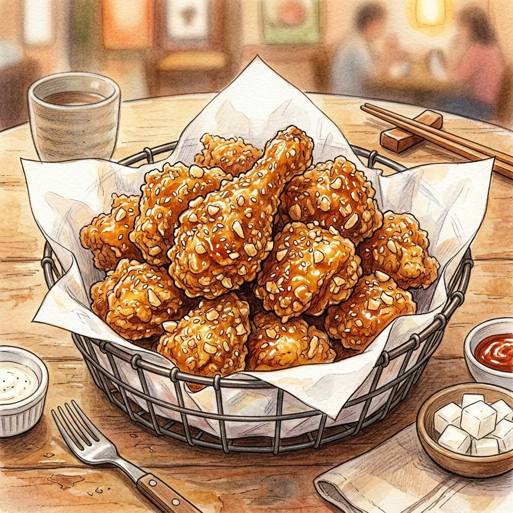蜂蜜蒜味韓式炸雞成品圖