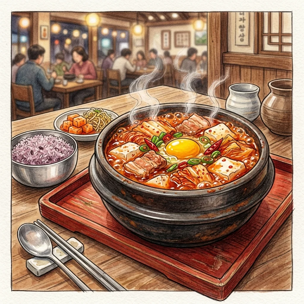 泡菜嫩豆腐煲成品圖