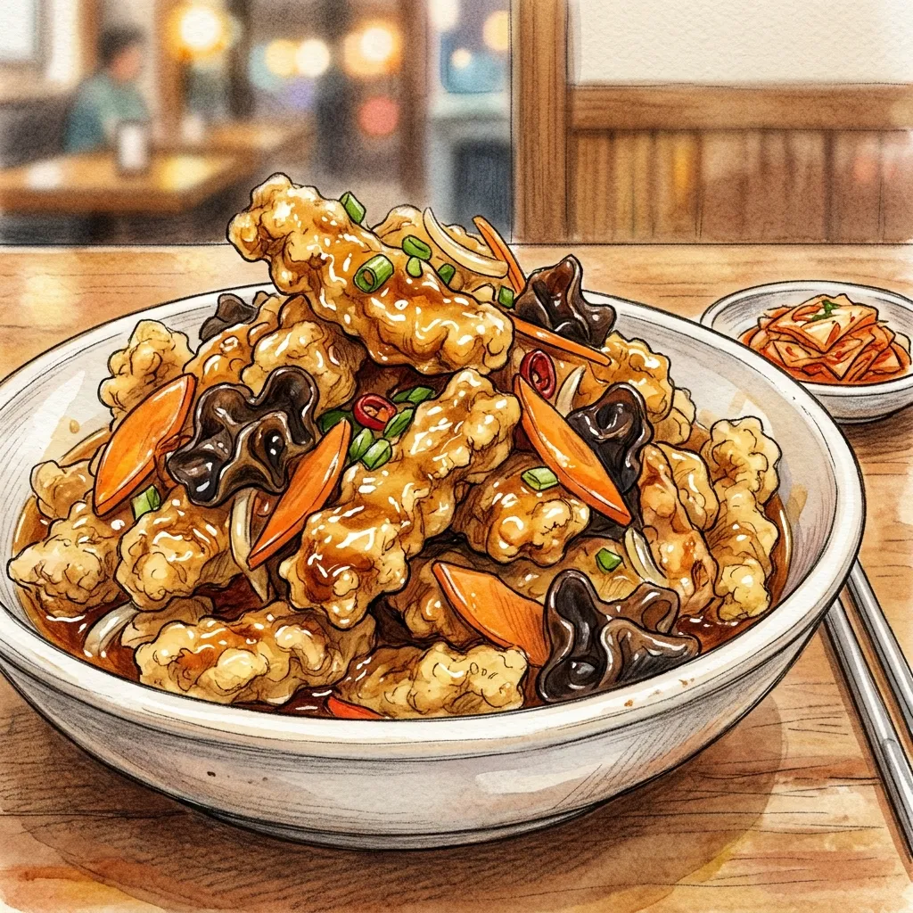 韓國糖醋肉成品圖