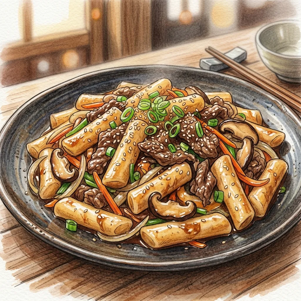 韓式宮廷炒年糕成品圖