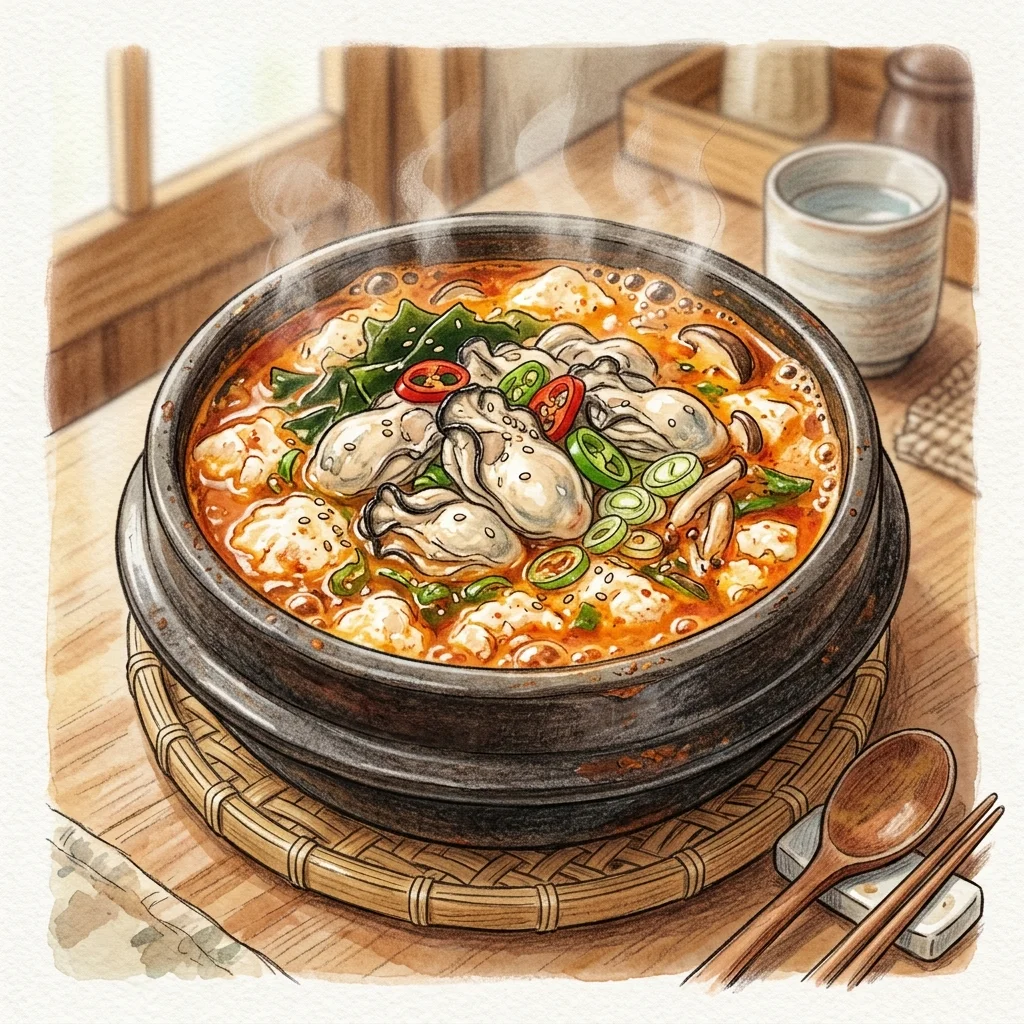 海菜鮮蚵嫩豆腐煲成品圖