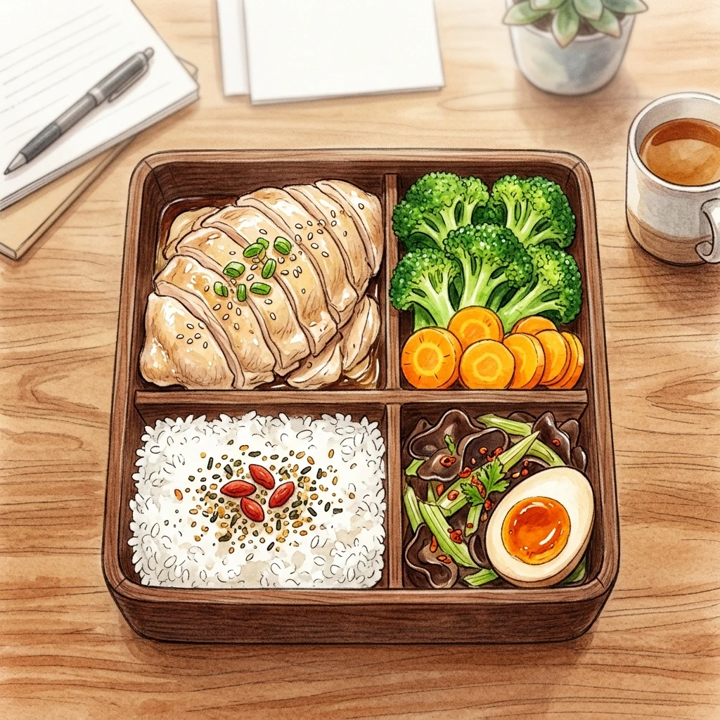 電気炊飯器で蒸すブロッコリー鶏むね（お弁当向け）成品圖