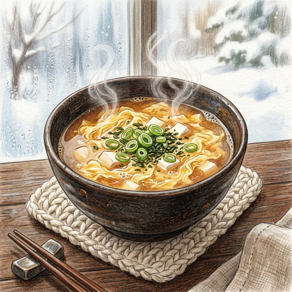 味噌蛋花湯成品圖