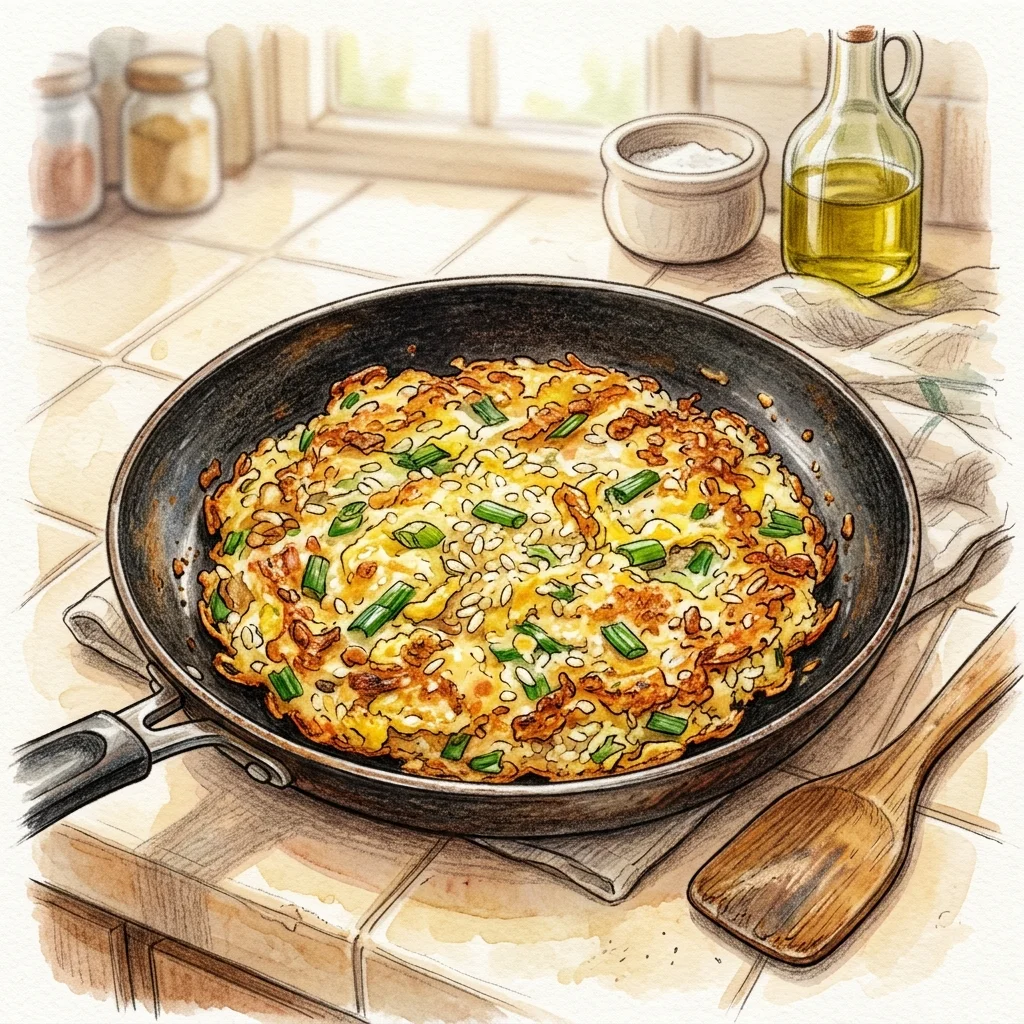 米飯蛋煎餅成品圖