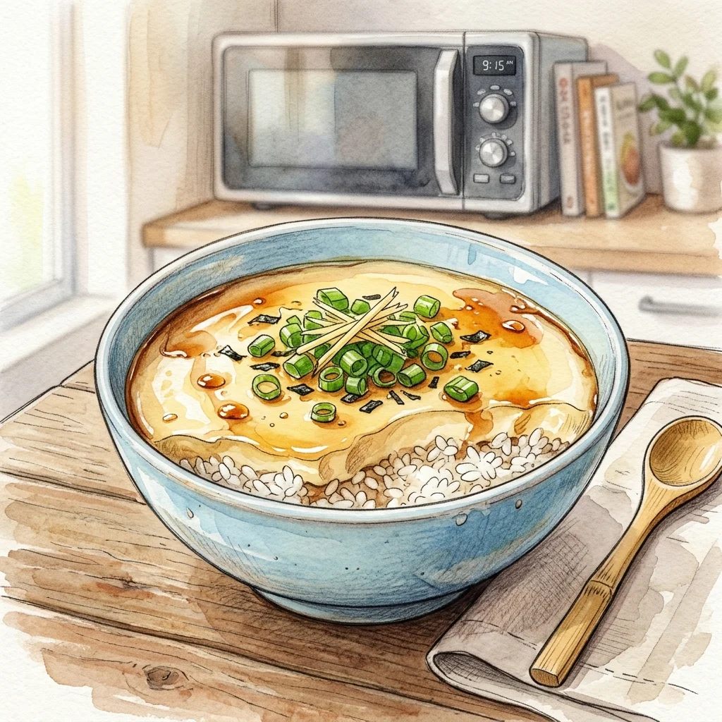 電子鍋蒸蛋蓋飯成品圖