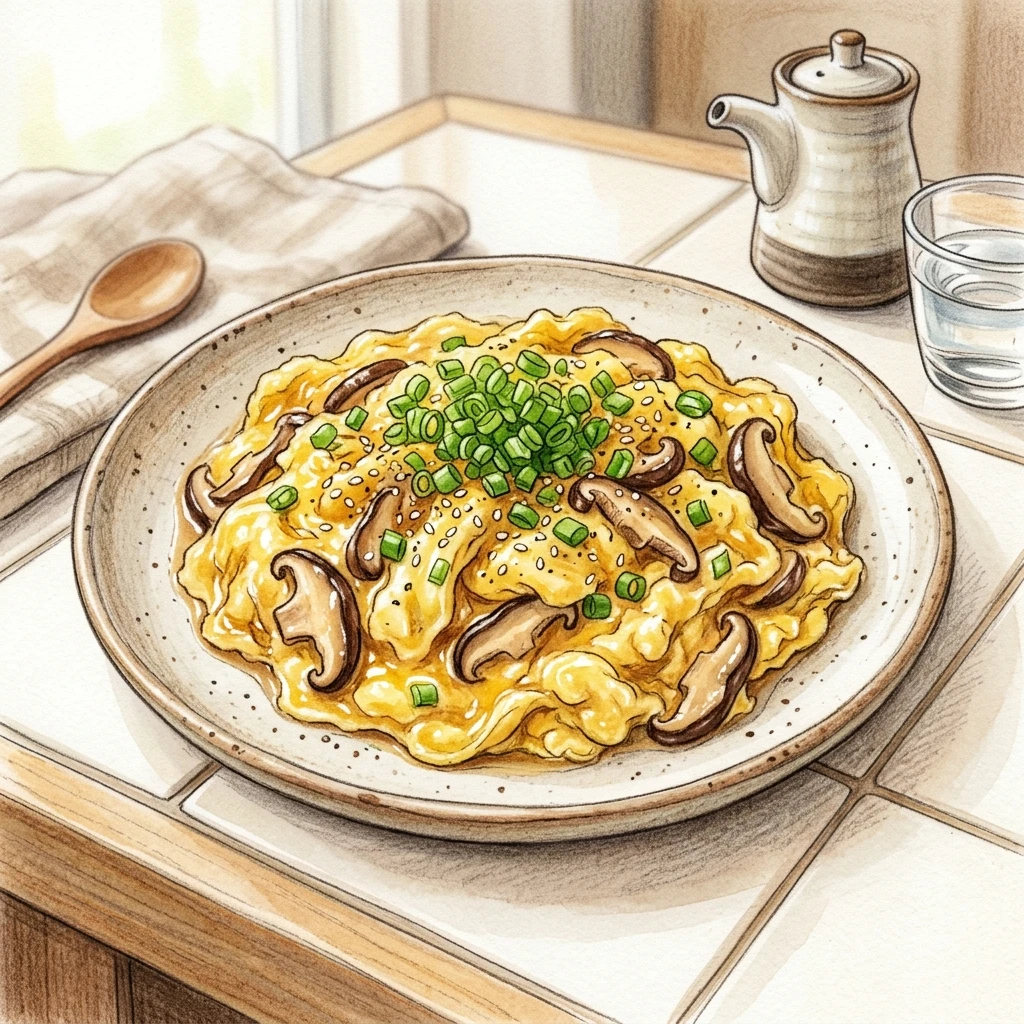 菇菇青蔥滑蛋成品圖