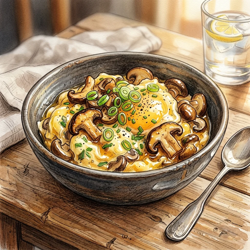 野菇嫩蛋早午餐成品圖