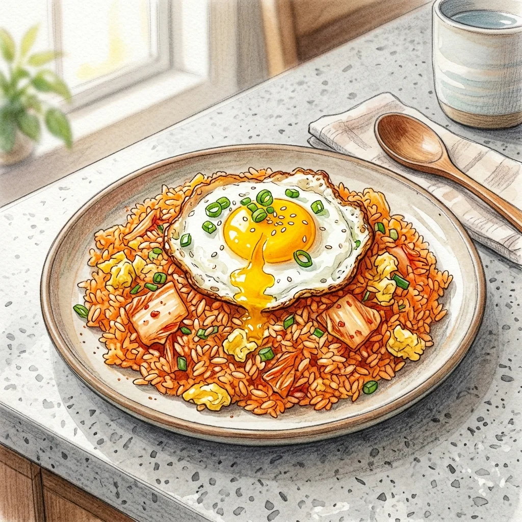 快速泡菜炒飯成品圖
