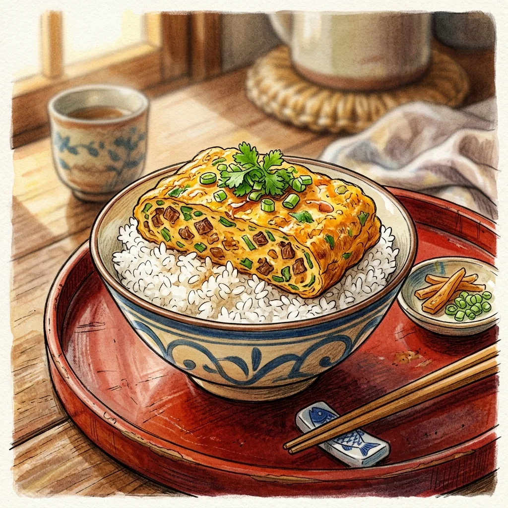 菜脯蛋飯成品圖