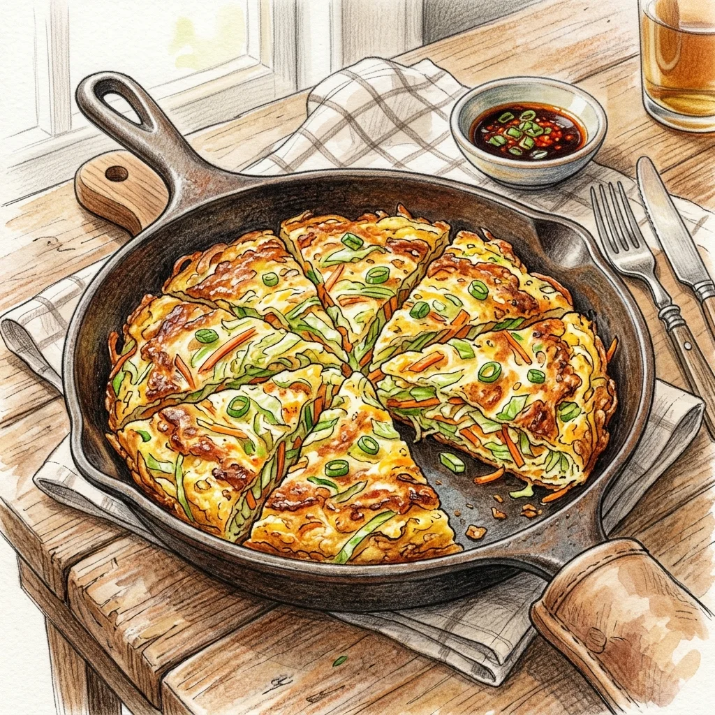 雜菜雞蛋煎餅成品圖