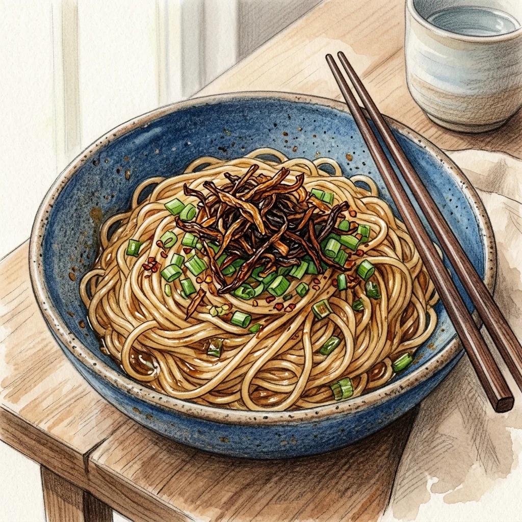 蔥油乾麵成品圖