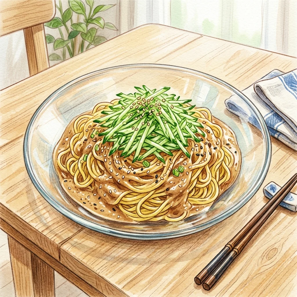 一人麻醬涼麵成品圖