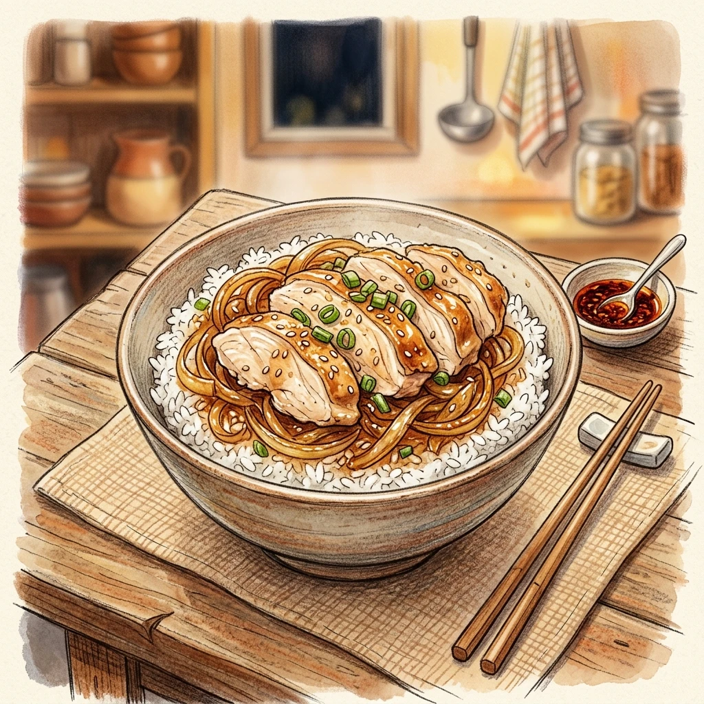 ごま油たまねぎ鶏むね丼成品圖