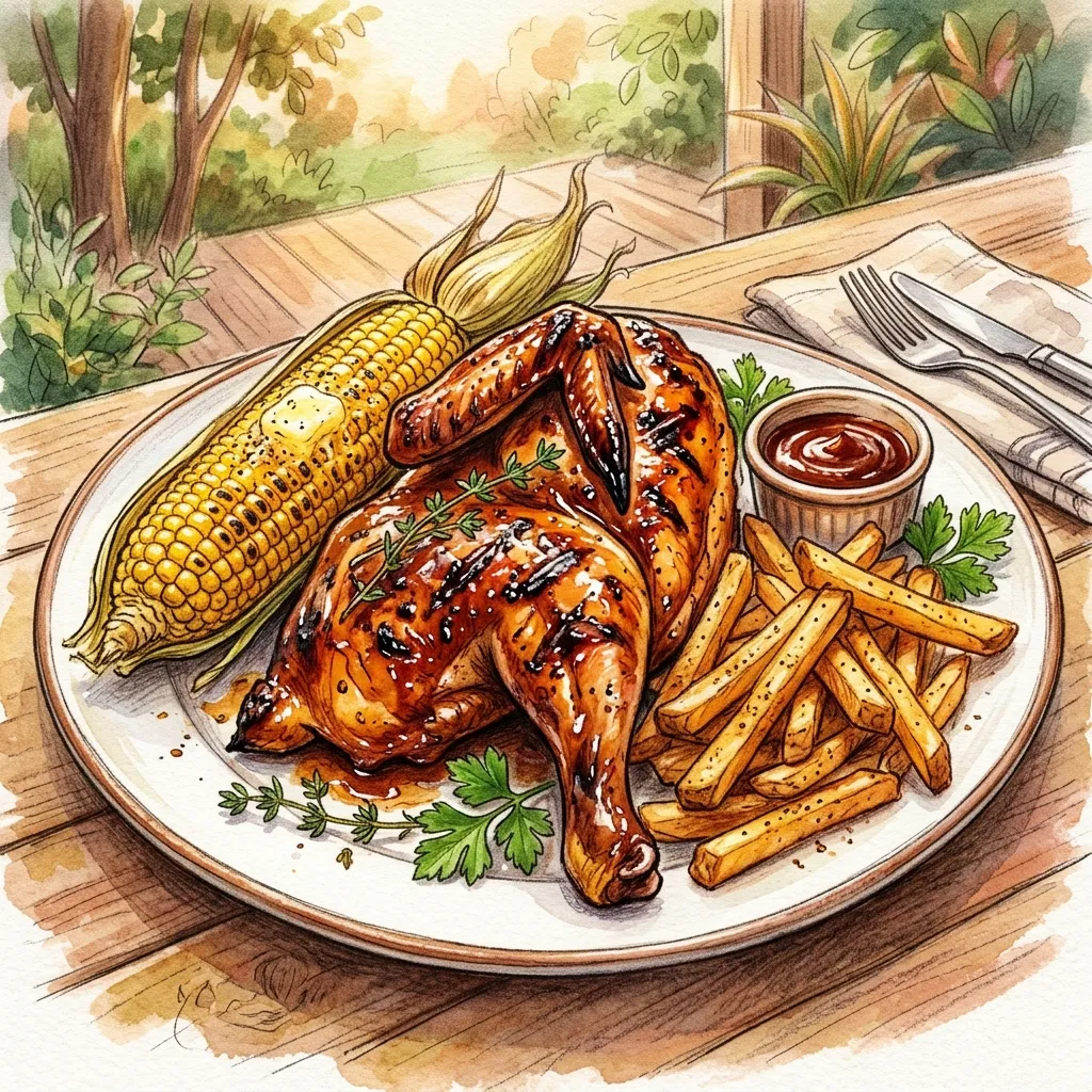 BBQ 溫烤半雞成品圖