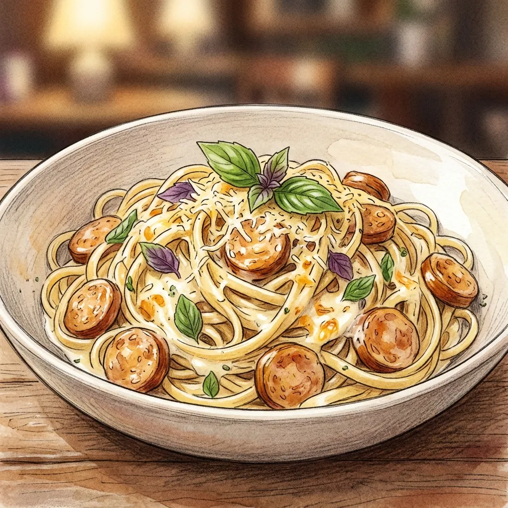 起司 Local 香腸奶白麵成品圖