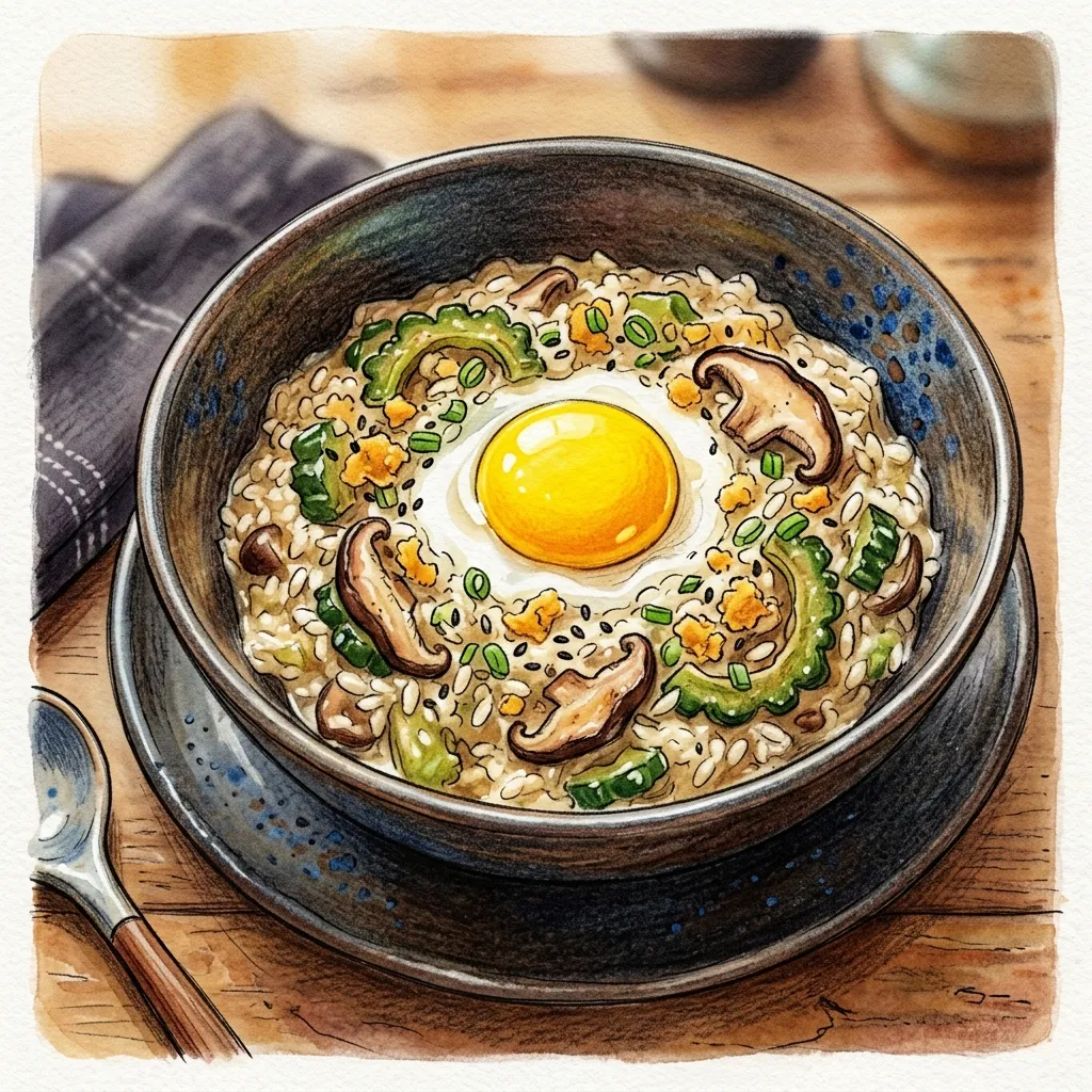 月見苦瓜奶油飯成品圖