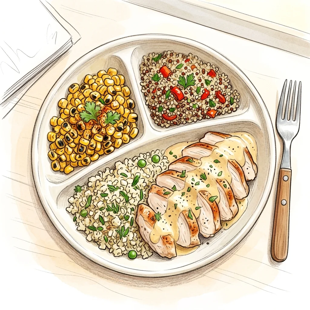 舒肥雞藜麥花椰飯成品圖