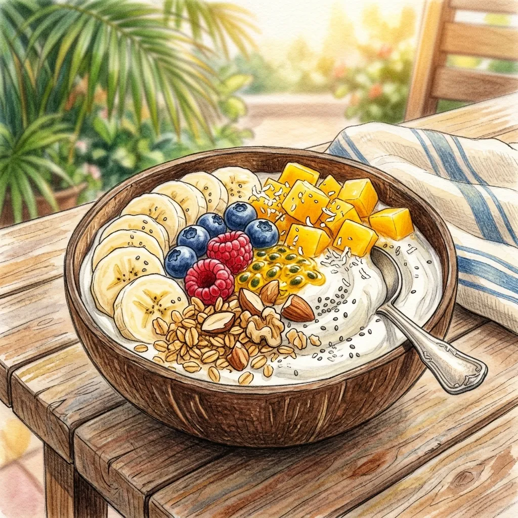 熱帶水果優格碗成品圖