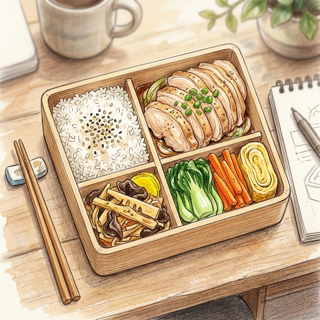 電鍋雞胸便當菜成品圖