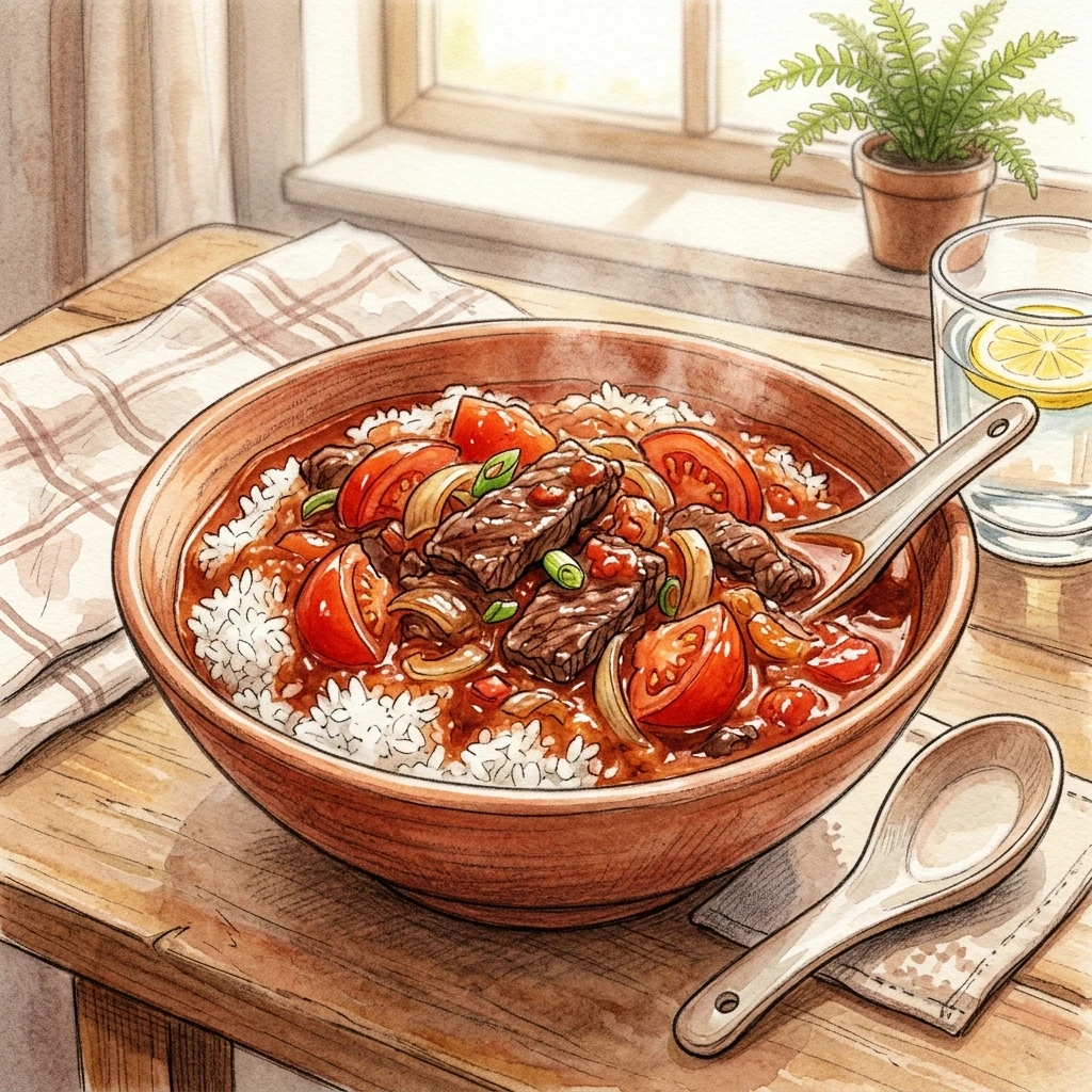 番茄牛肉燴飯成品圖