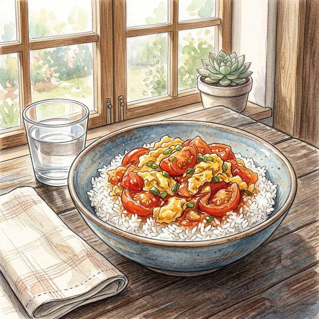 番茄雞蛋飯成品圖