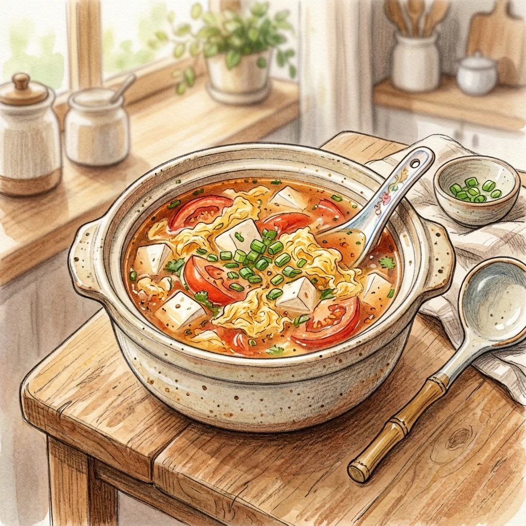 トマト卵豆腐のあっさりスープ成品圖