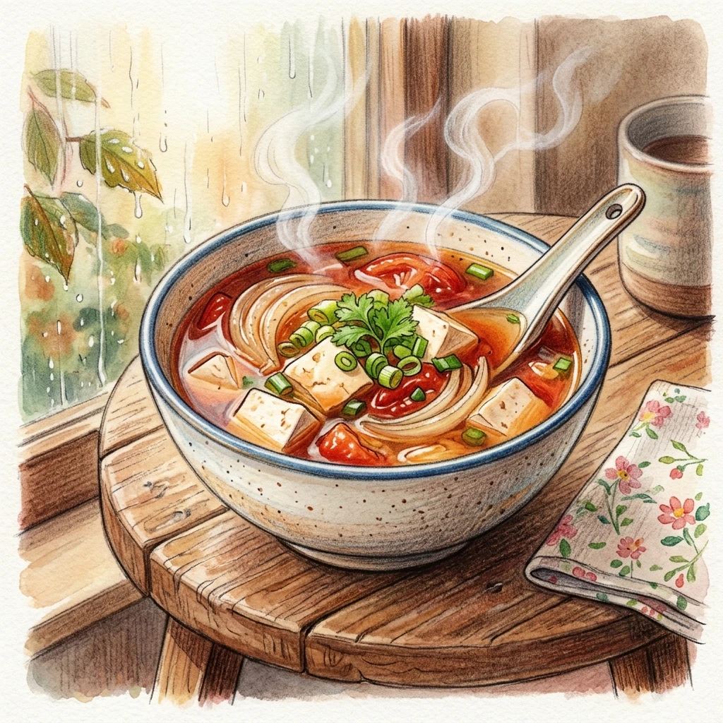 トマトたまねぎ豆腐スープ成品圖