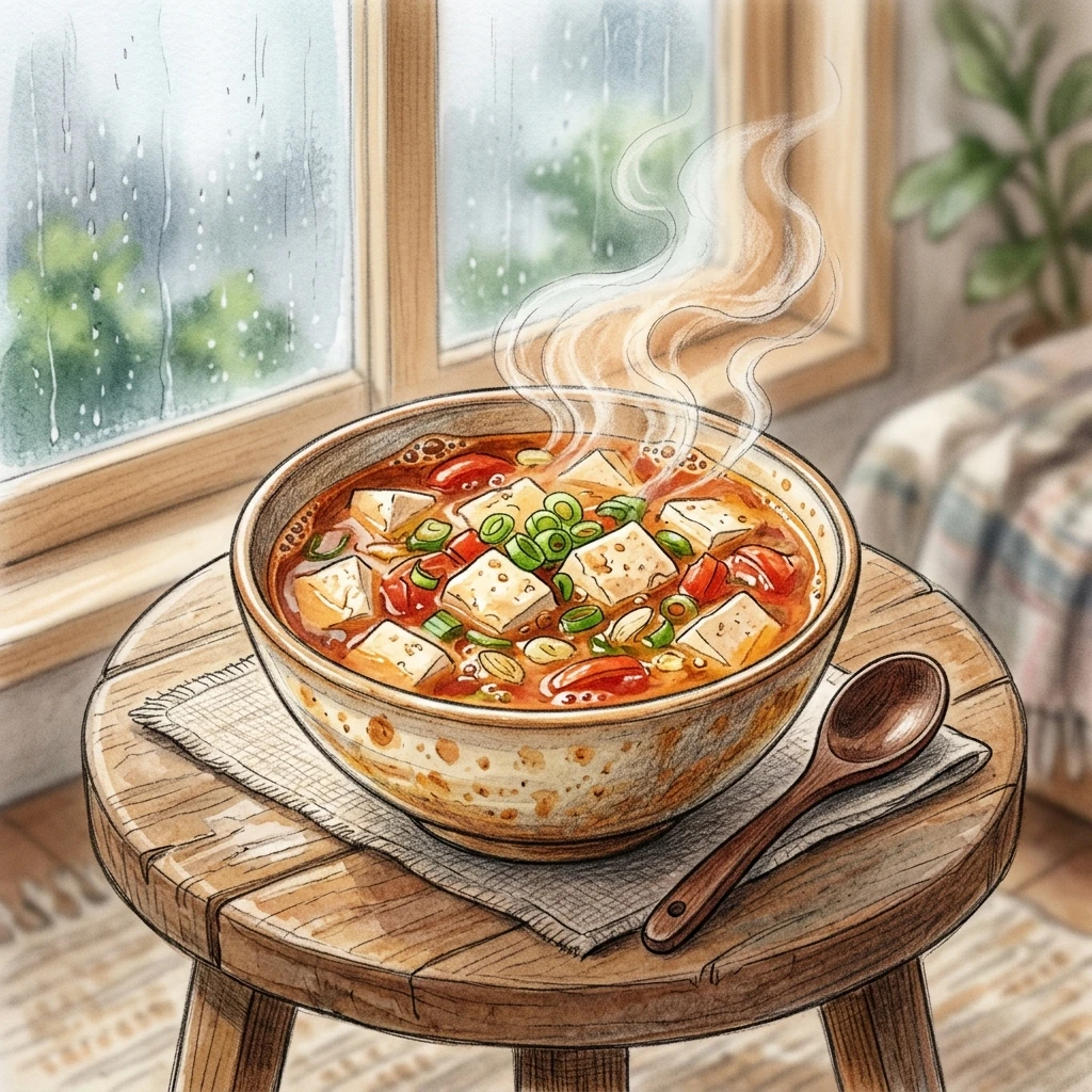 番茄豆腐湯成品圖