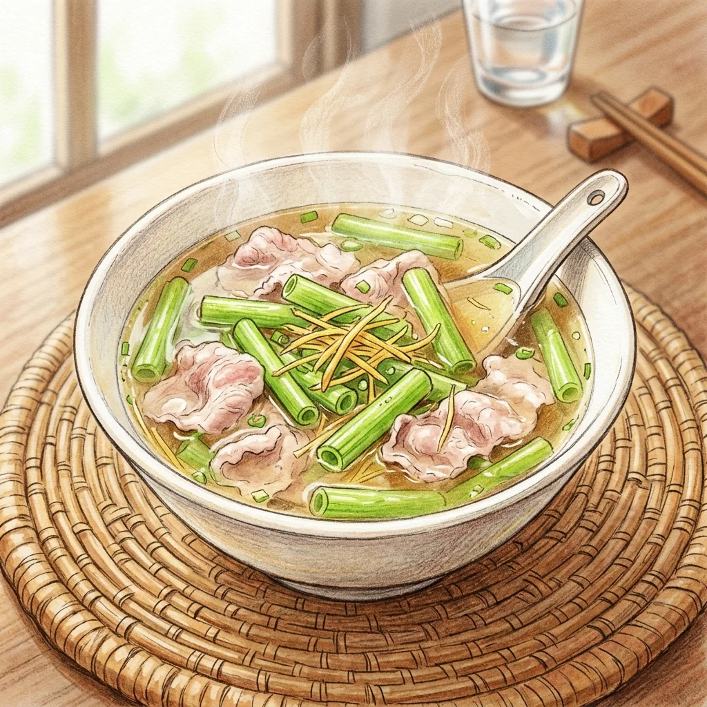 水蓮と豚肉のスープ成品圖