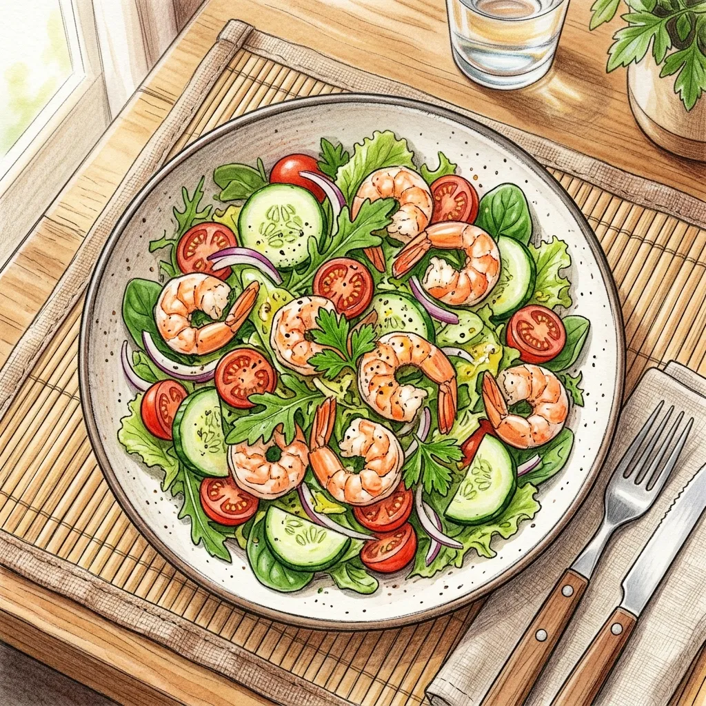 ダイエット向けエビと野菜サラダ成品圖